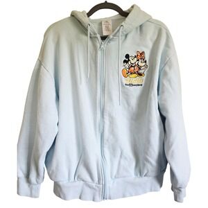Walt Disney World Japan 2023 Hoodie Mickey Minnie Mouse Zip Up‎ Womens Medium